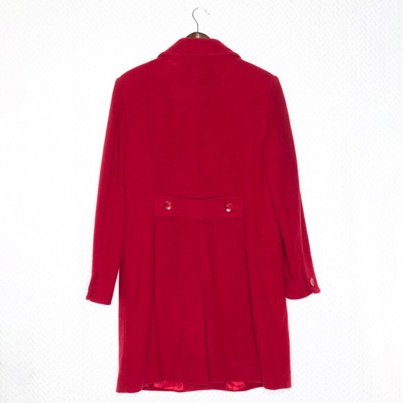 🌟$10🌟Worthington Red Wool Blend Pea Coat - Picture 2 of 6
